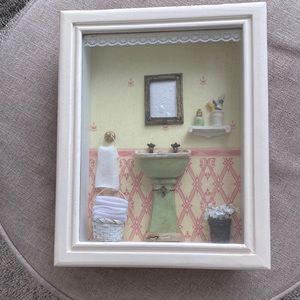 Shadow Box Bathroom Wall Hanging